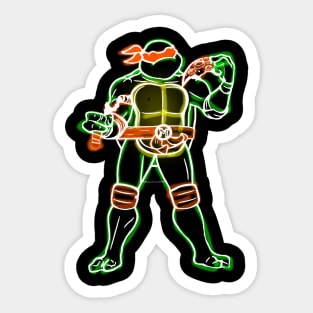 Mike Pizza Neon Fade Sticker